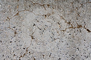 Concrete surface with cracks and holes