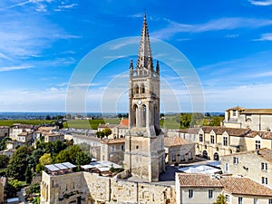 Concrete tanks for first fermentation of grapes, Bordeaux Saint-Emilion wine making region picking, sorting with hands and