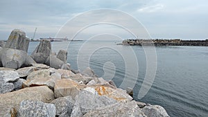 Concrete tetrapods, Vizhinjam sea port, Thiruvananthapuram, Kerala