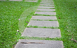 Concrete walking way