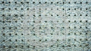 Concrete wall ashing masonry in order