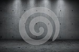 Concrete wall building dark strong room