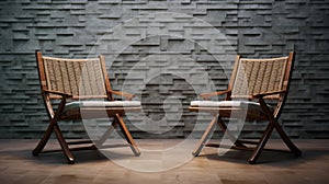 Concrete Wall Chairs A Maya-inspired Fusion Of Frank Lloyd Wright And Indonesian Art