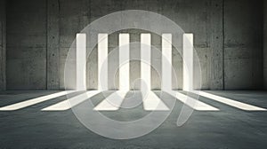 A concrete wall with a series of rectangular openings.