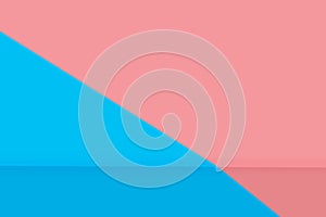 Empty space studio room pink and blue colorful gradient background.
