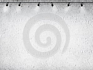 Concrete White Background Lighting Equipment Concept