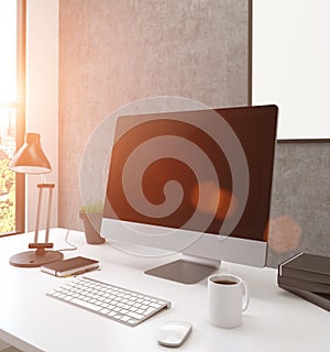 Concrete workplace toning