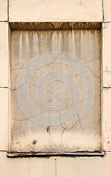 Concreted window of an old house