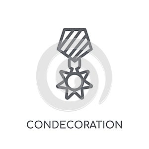 Condecoration linear icon. Modern outline Condecoration logo con