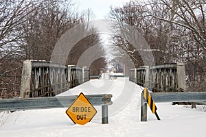 Condemned Triple Pony Truss Bridge