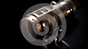 A Condencer Mic for studio recording voice. Microphone. Generative Ai