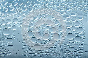 Condensation abstract water drops on the window glass