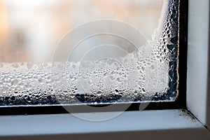 Condensation on window, mold from wet, energy efficiency issues