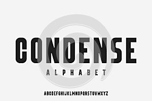 Condense Alphabet font design