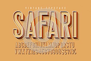 Condensed 3d display font design, alphabet, letters