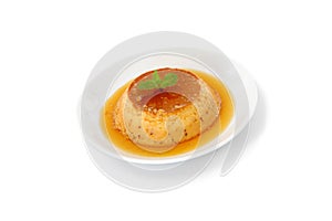 Condensed milk pudding dessert