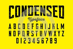 Condensed typeface