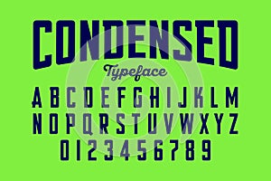 Condensed typeface