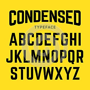 Condensed typeface