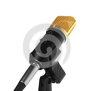 Condenser microphone with holder