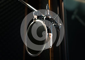 Condenser Microphone In Studio