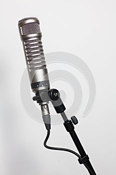 Condenser microphone on white