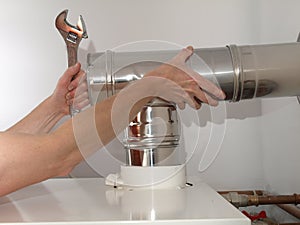 Condensing boiler ventilation