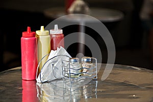 Condiments and napkins. Russia