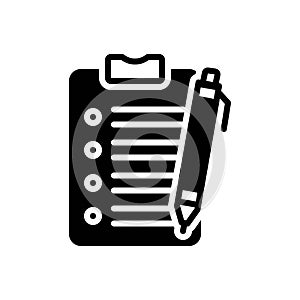 Black solid icon for Condition, stipulation and term