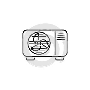 conditioner, cooling, system, split icon. Element of plumbing and heating icon for mobile concept and web apps. Detailed