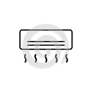 Conditioner icon isolated. Air control technology. Condition process icon. Cool or hot air element