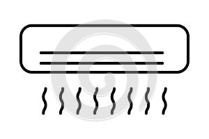 Conditioner isolated icon. Vector air condition on white background