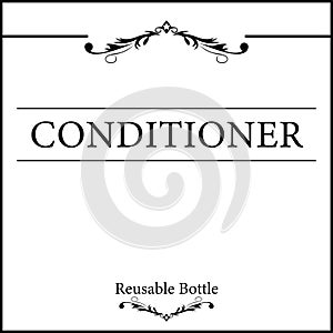 Conditioner lable for reusable bottle
