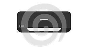 Conditioner simple illustration. Air condition isolated concept in vector flat