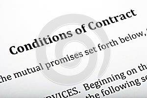 Conditions of Contract Letter