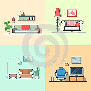 Condo accommodation living room cosy modern minima