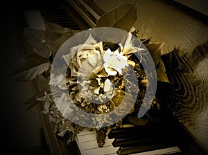 Condolence card with roses