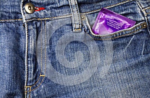 Condom and jeans