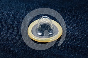 Condom on jeans