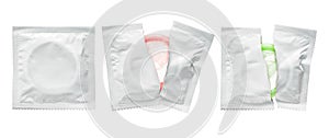 Condom pack isolated