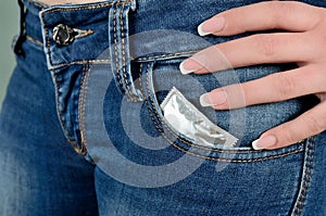 Condom in pocket