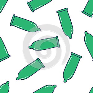 Condom seamless pattern, vector illustration