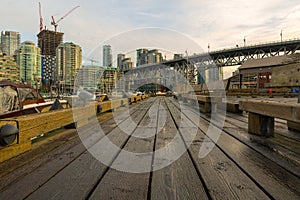 Condominium Buildings along Granville Island Vancouver BC