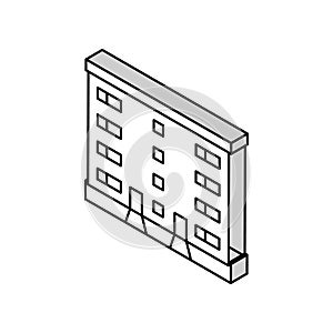 condominium house isometric icon vector illustration