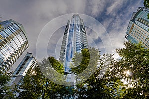 Condominiums along Waterfront in Vancouver BC