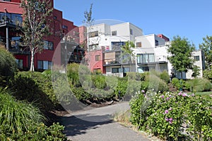 Condominiums in urban areas, Portland Oregon.