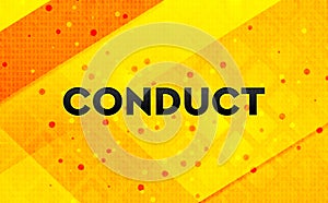 Conduct abstract digital banner yellow background