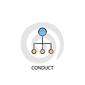 Conduct concept 2 colored line icon