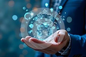 Conducting financial transactions in the era where technology comes to help Makes it easy to change at your fingertips photo