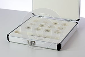 Conducting metrological measurements. Set of weights to measure the weight